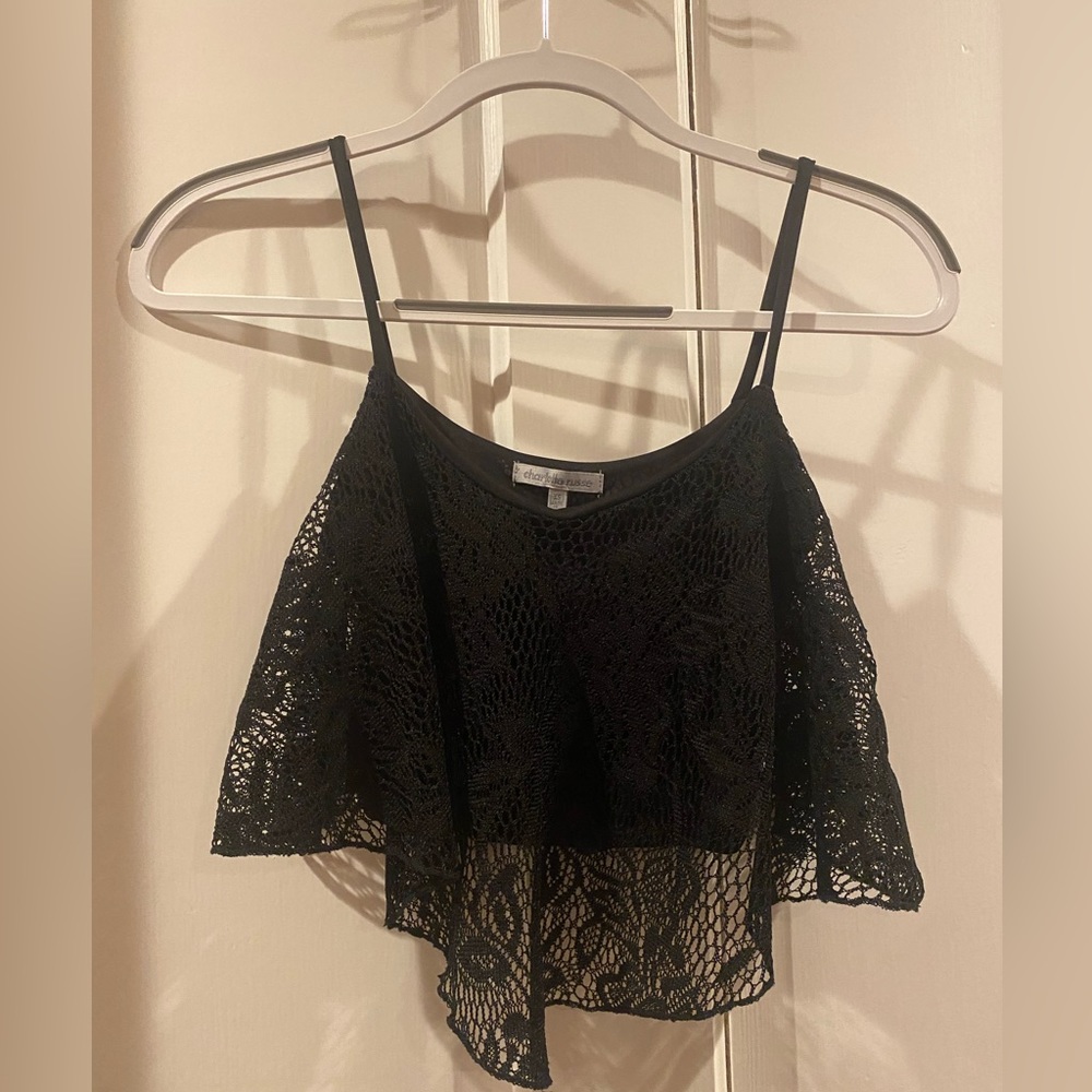 Charlotte Russe Black Crop Tank XS